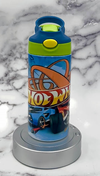 Hot Wheels 12oz Kids Water Bottle Tumbler – Coffee And Glitter Mom