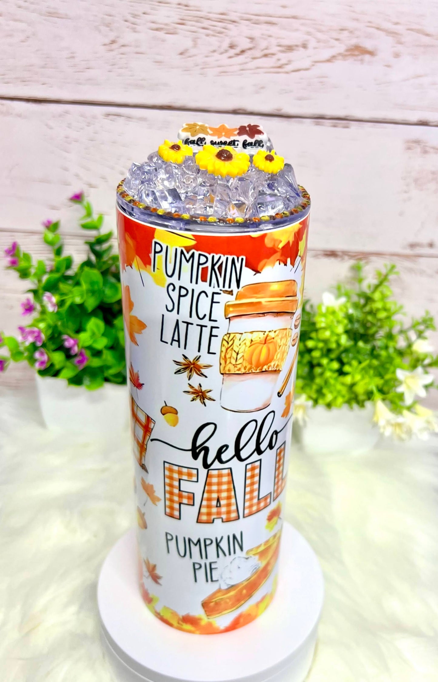 Happy Fall - 20 oz Tumbler Only OR with Topper Set