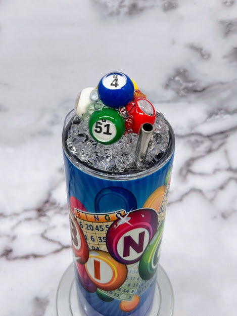 Bingo 20 oz Tumbler only OR Tumbler with Ice/Bingo Ball Topper