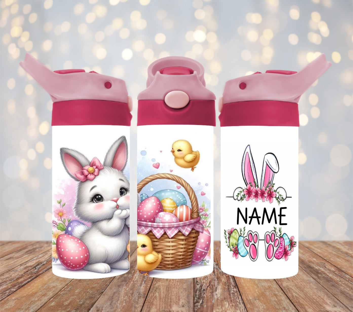 Easter Bunny Basket add name - 12 oz Kids Cup