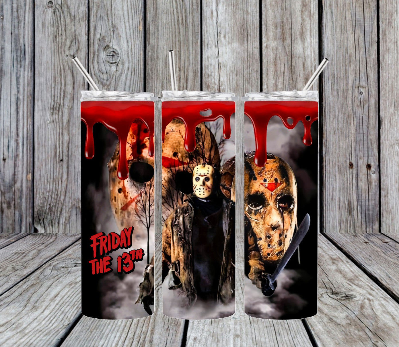 Friday the 13th Jason - 20 oz Tumbler Only OR with Topper Set