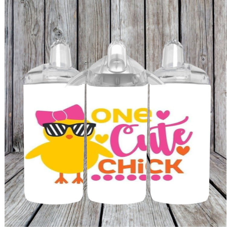 One Cute Chick - 12 oz Sippy Cup
