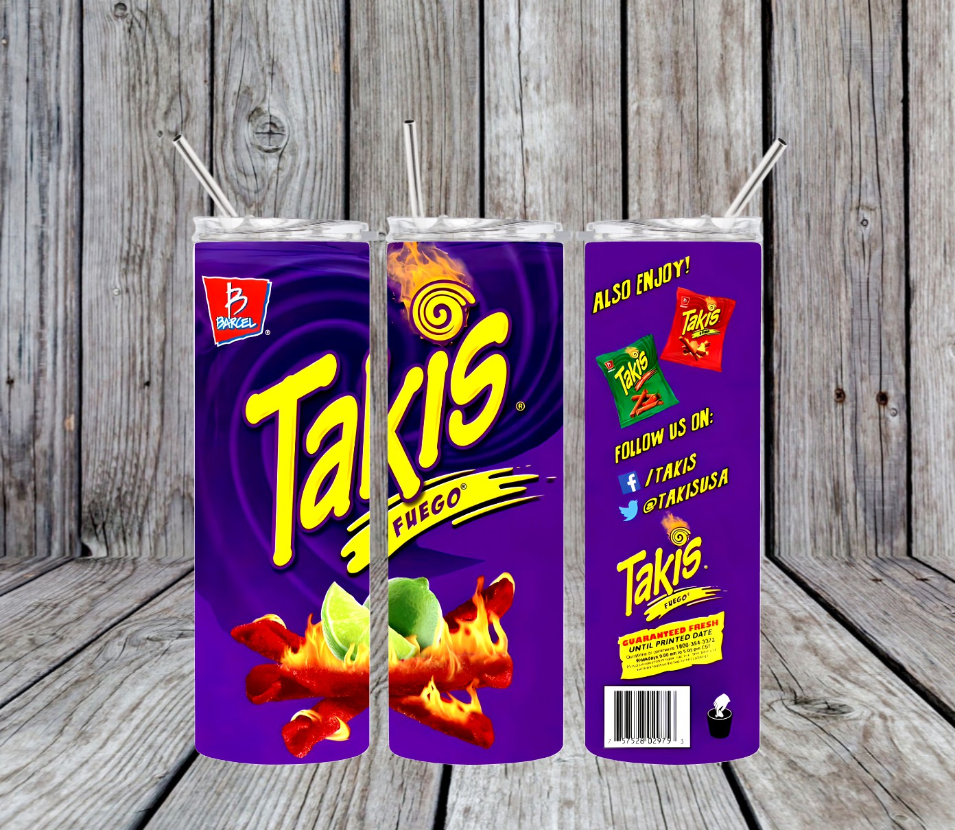 Takis Fuego - 20 oz Tumbler Only OR with Topper Set