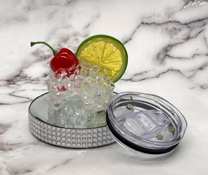Tumbler Topper **Magnetic detachable Ice, Cherry and Lime Topper for 20 oz Tumblers