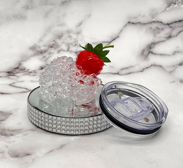 Tumbler Topper **Magnetic detachable Ice and Strawberry Topper for 20 oz Tumblers