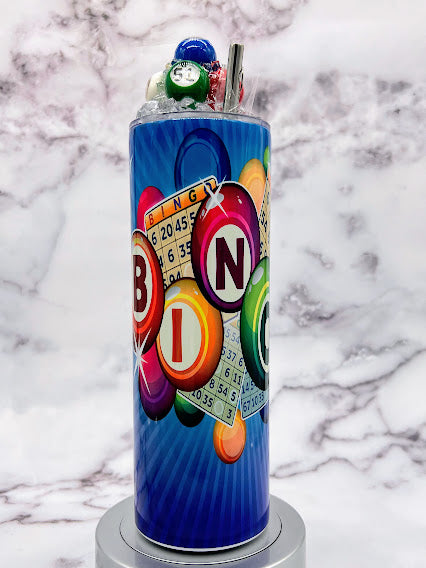 Bingo 20 oz Tumbler only OR Tumbler with Ice/Bingo Ball Topper