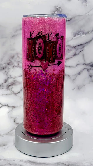 XOXO - Glitter 20 oz Tumbler