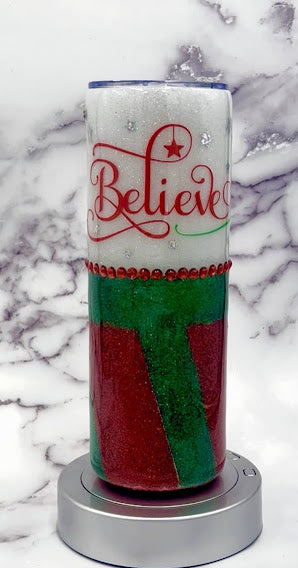 Believe - Glitter 20 oz Tumbler