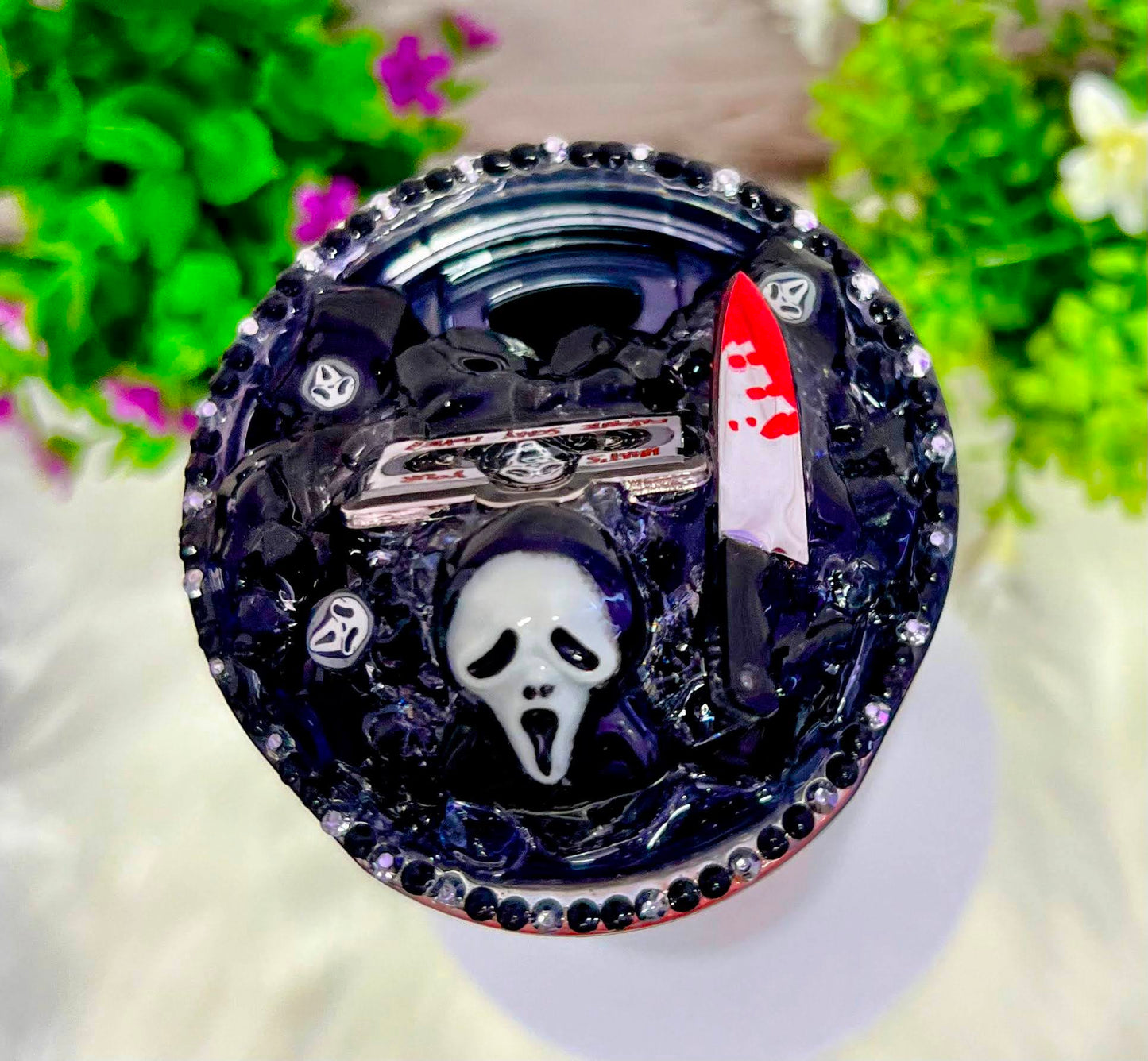 Scream Ghost Face - 20 oz Tumbler Only OR with Topper Set