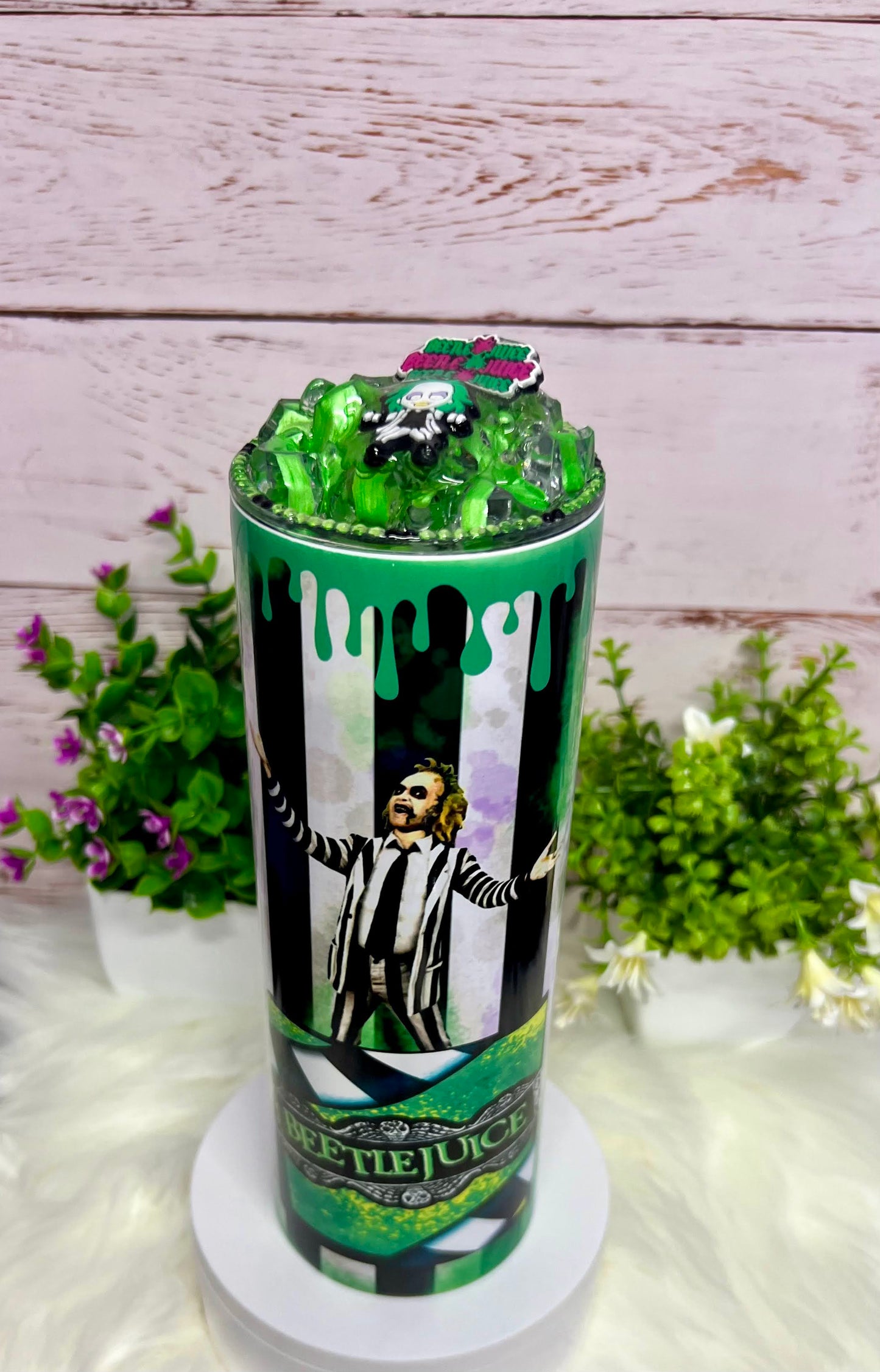 Beetlejuice It's Showtime - 20 oz Tumbler Only OR with Topper Set