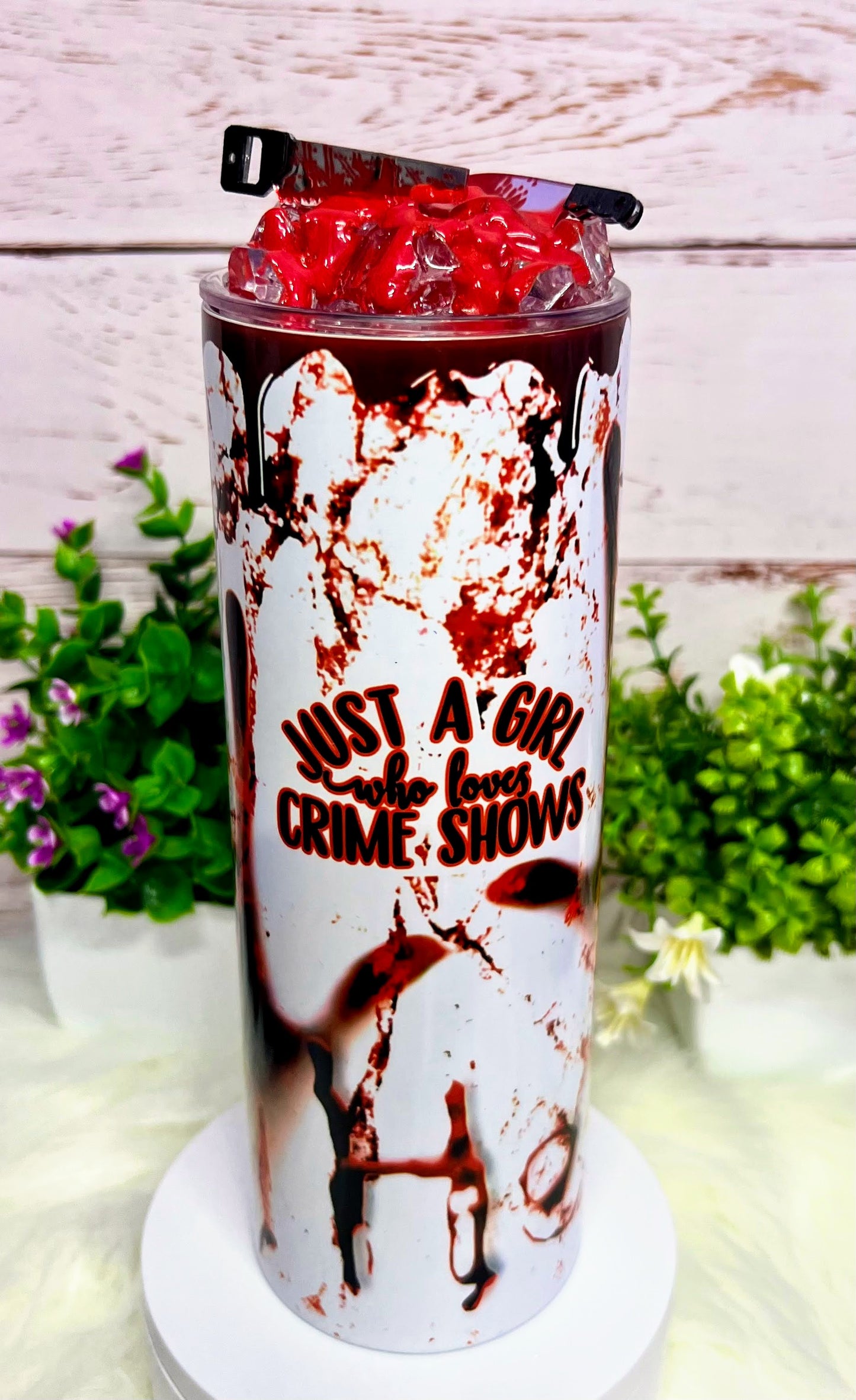 Just a Girl Who Loves Crime Shows (help) - 20 oz Tumbler Only OR with Topper Set