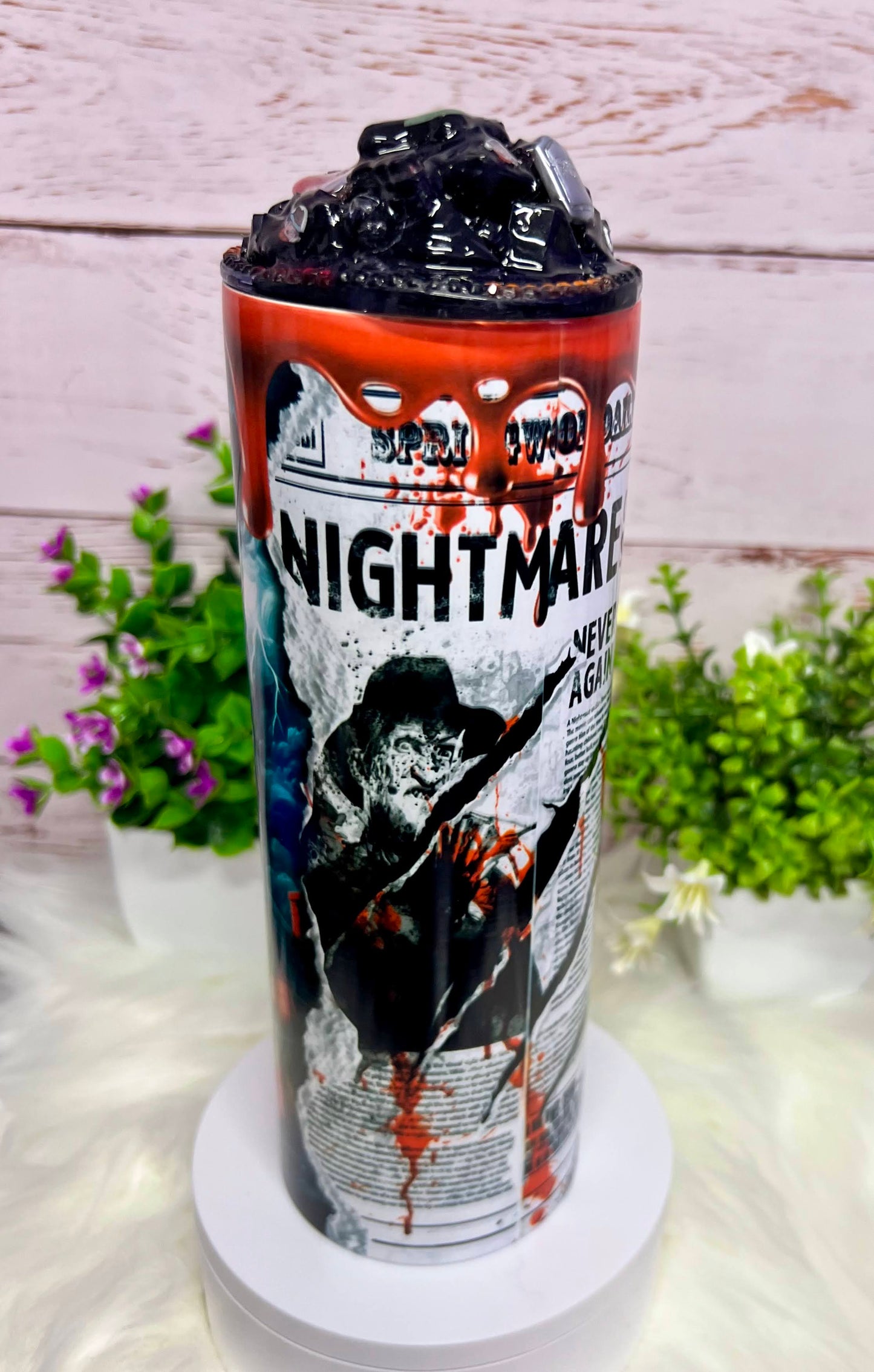 Nightmare On Elm Street Freddy - 20 oz Tumbler Only OR with Topper Set