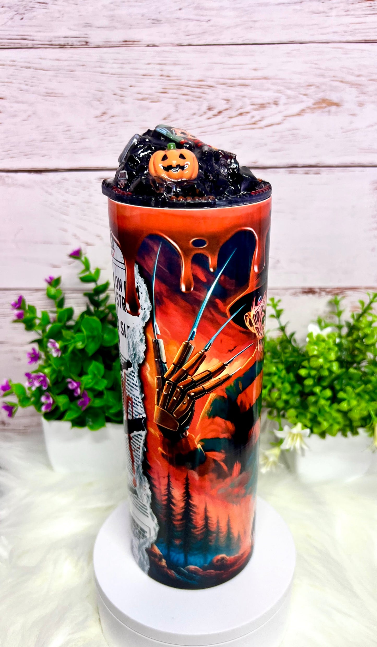 Nightmare On Elm Street Freddy - 20 oz Tumbler Only OR with Topper Set