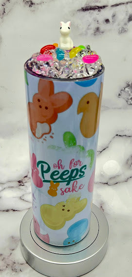 Oh for Peeps Sake with Bunny Topper - 20 oz Tumbler