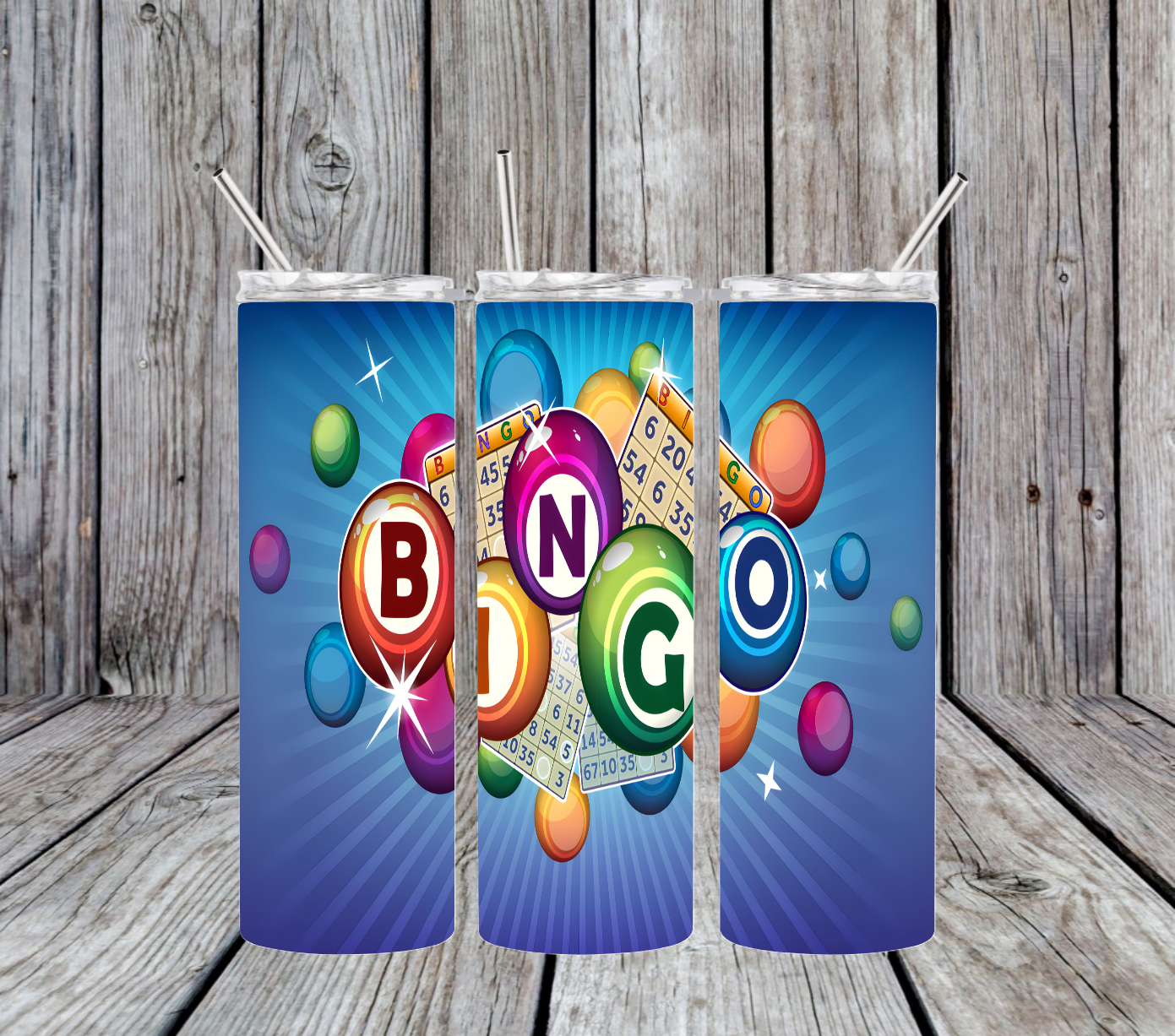 Bingo 20 oz Tumbler only OR Tumbler with Ice/Bingo Ball Topper