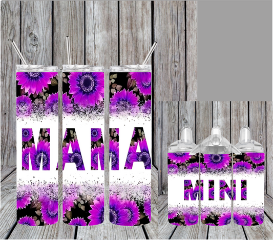 Mama and Mini - Purple Flowers