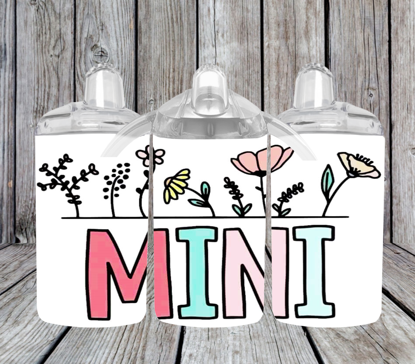 Mini - Flowers 12 oz Sippy Cup