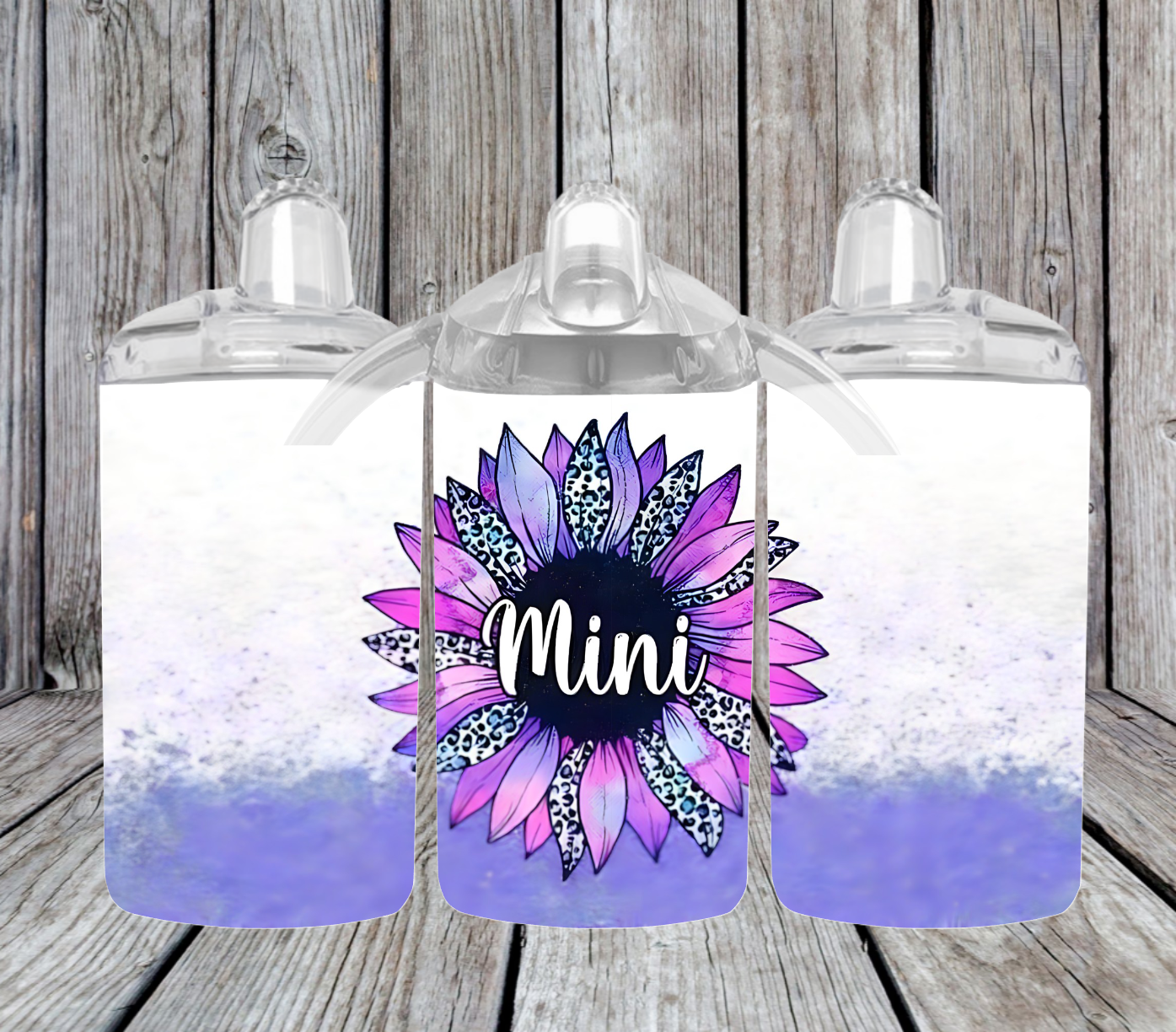 Mini - Flower Purple - 12 oz Sippy Cup