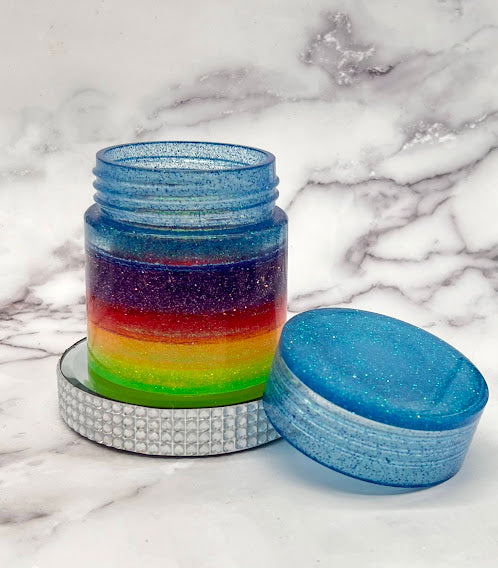 Epoxy Storage Jar Rainbow